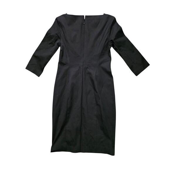Banana Republic Black Stretch Square Neck Sheath Dress Women’s Petite 10 NWT - Picture 4 of 8
